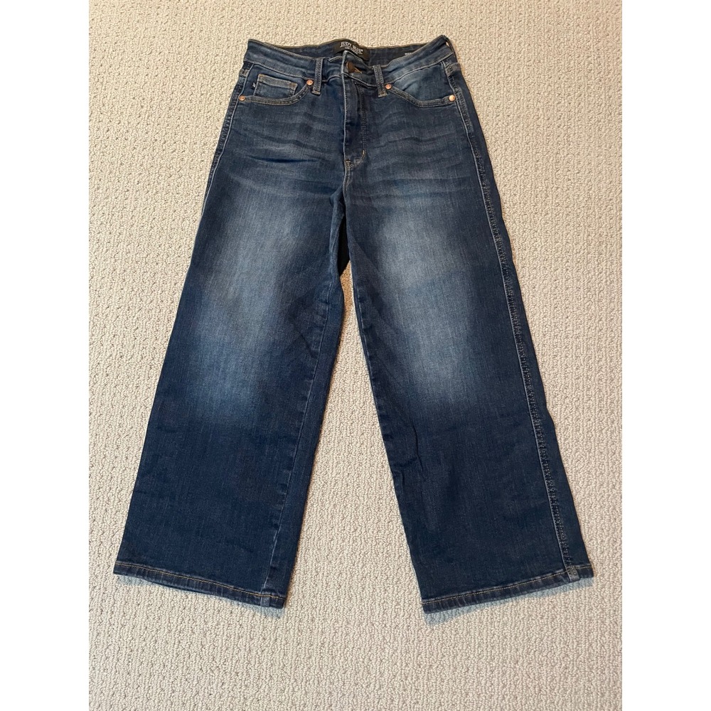 Judy Blue Wide Crop Jeans Dark Wash High Rise Denim Size 5/27 JB88876 DK